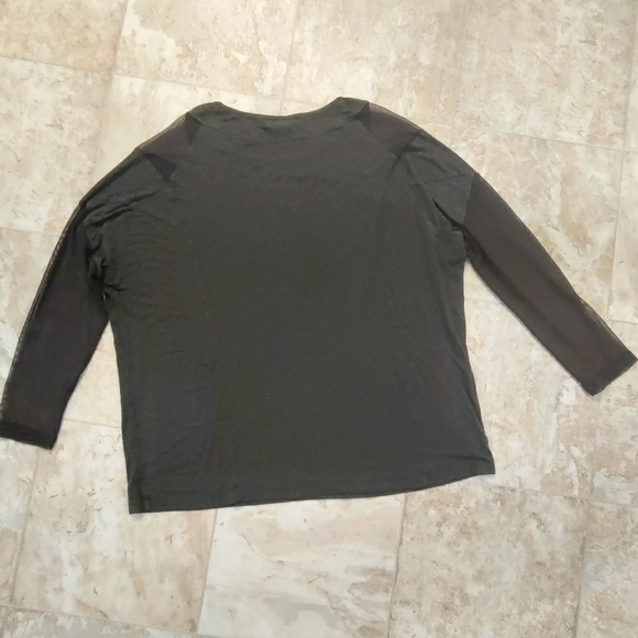 Women's Design Mesh Long Sleeve Causal Top Plus Size  1X - Picture 9 of 9